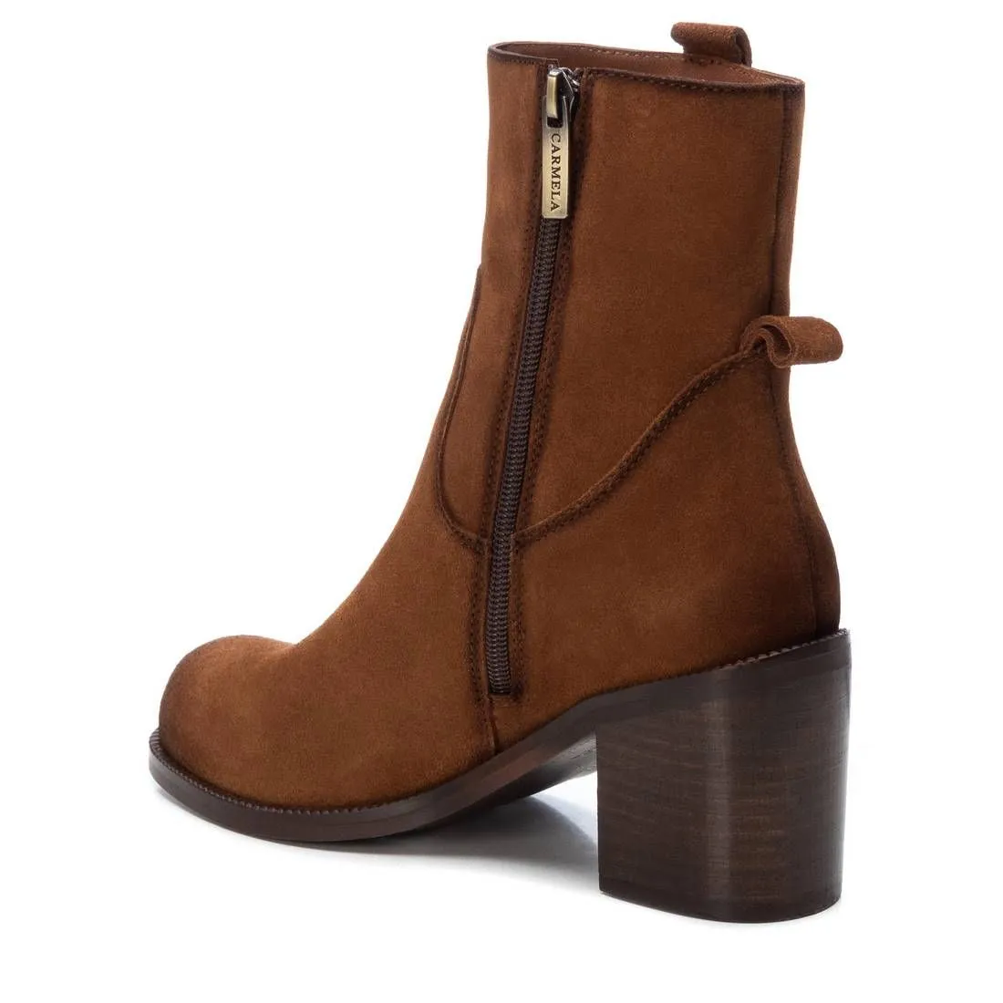Women's Suede Block Heel Booties Carmela By XTI