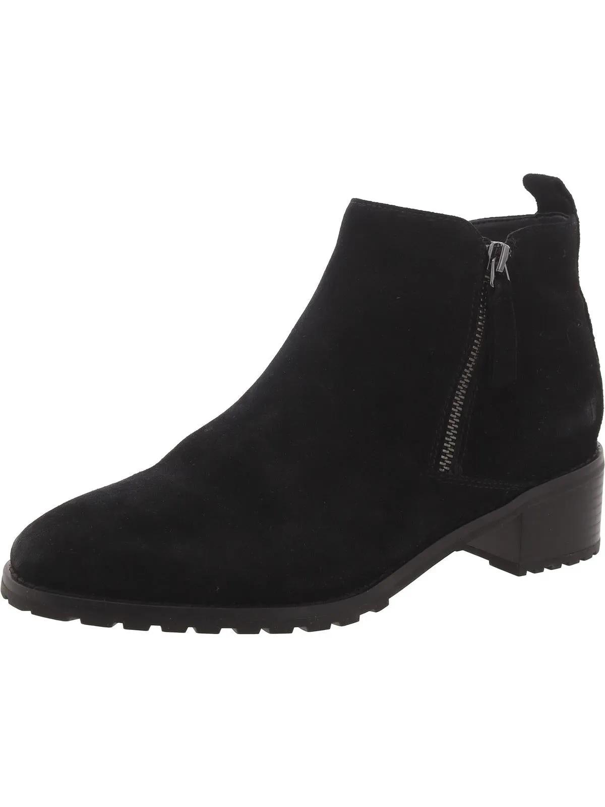 Womens Suede Zipper Booties