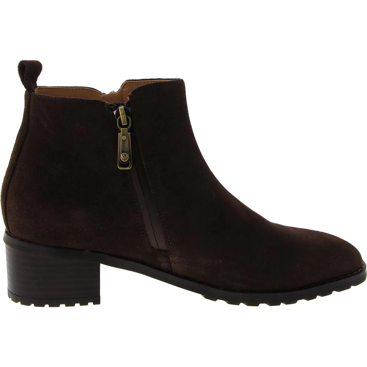 Womens Suede Zipper Booties