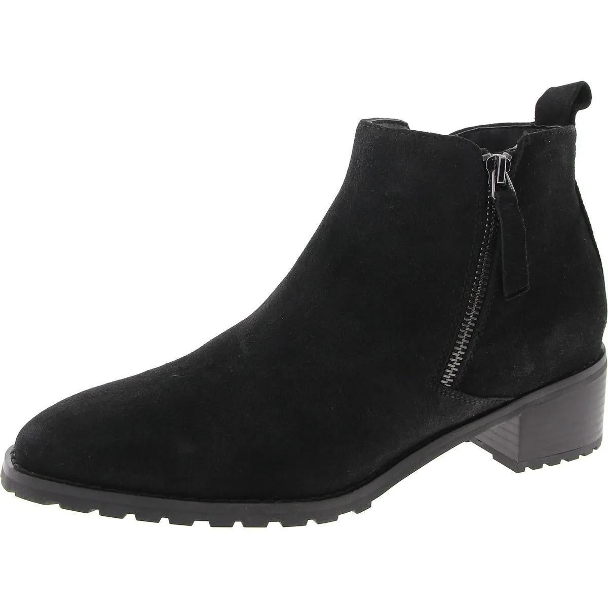 Womens Suede Zipper Booties