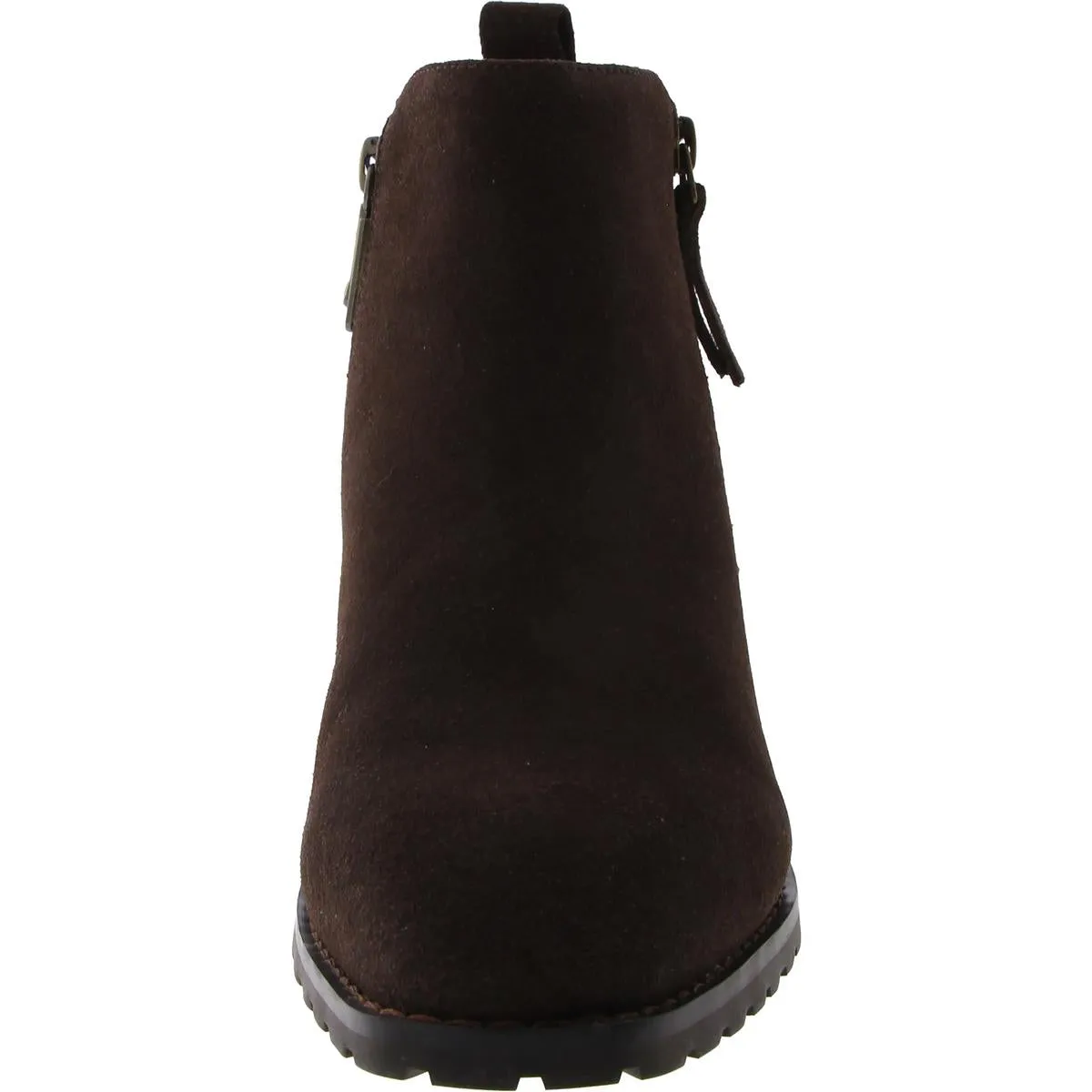 Womens Suede Zipper Booties