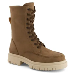 Women's Tall Combat Boots In Camel