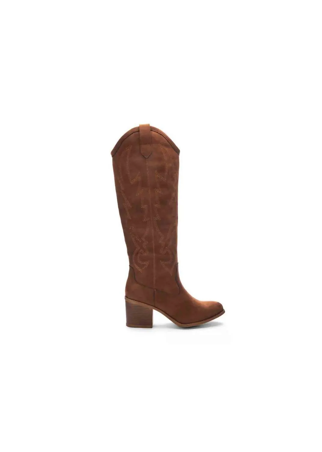 Women's Upwind Western Boot In Chocolate Suede