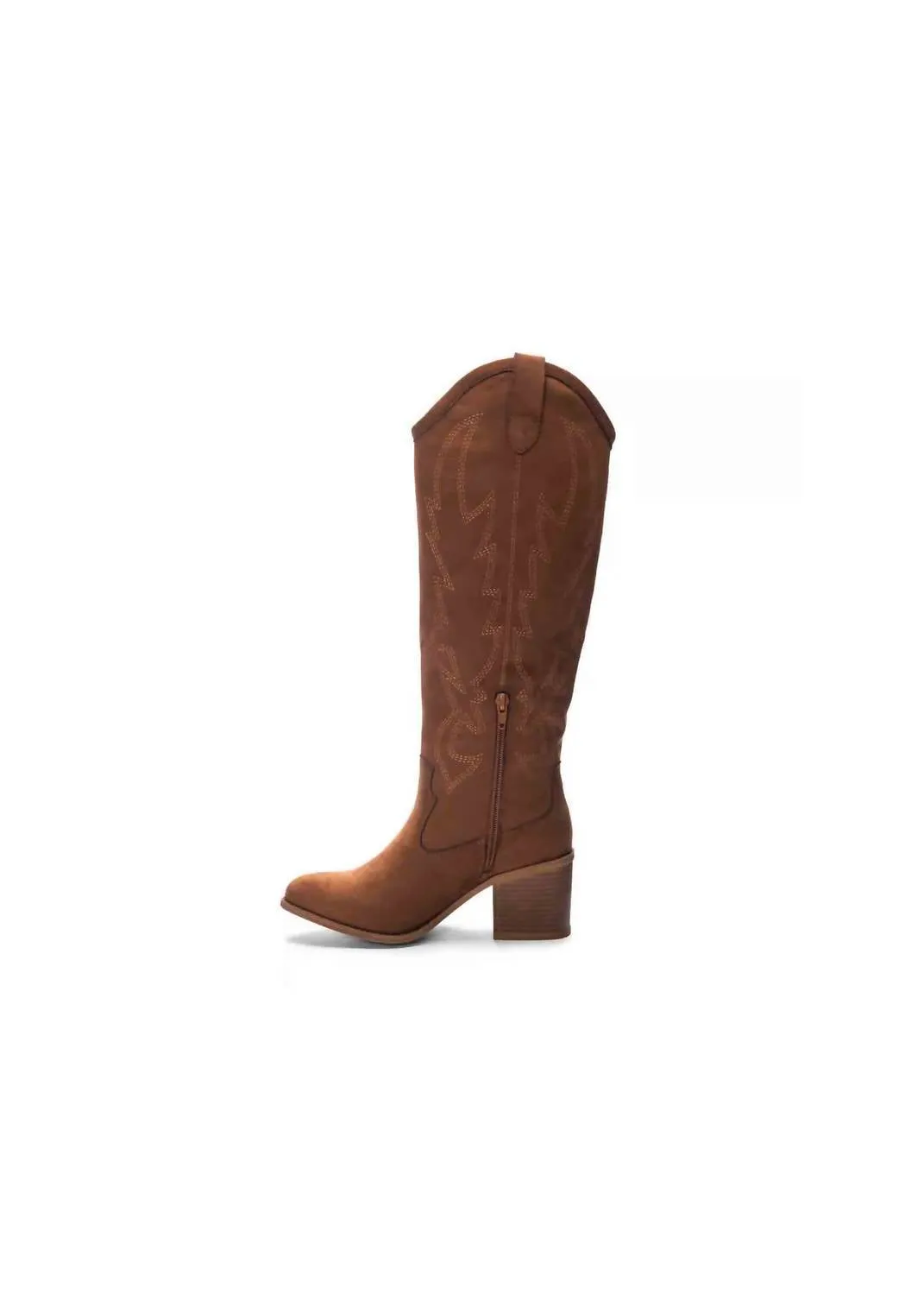 Women's Upwind Western Boot In Chocolate Suede