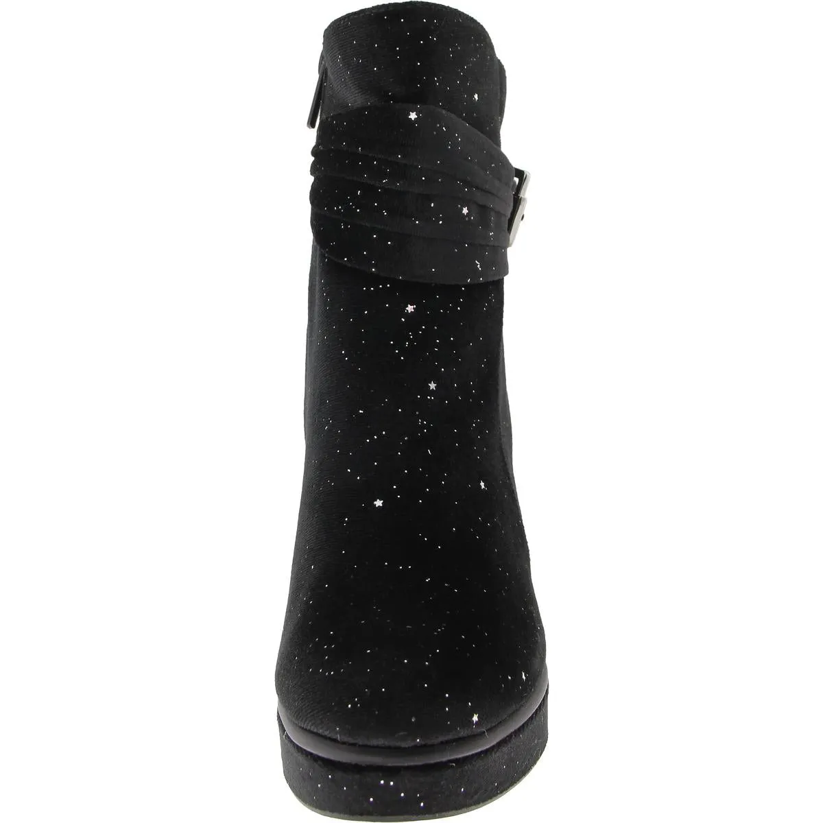 Womens Velvet Platform Ankle Boots