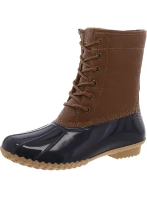Womens Waterproof Faux Fur Lined Rain Boots