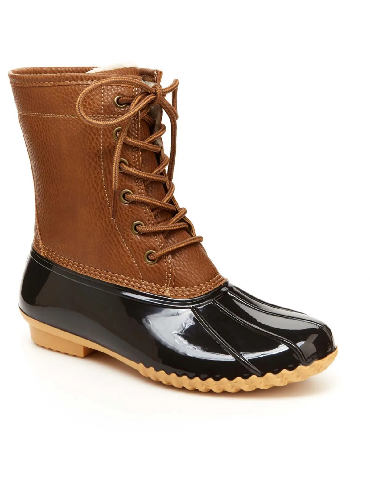 Womens Waterproof Faux Fur Lined Rain Boots