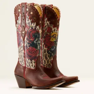 Women's X Toe Rodeo Quincy Western Boot In Mohogany