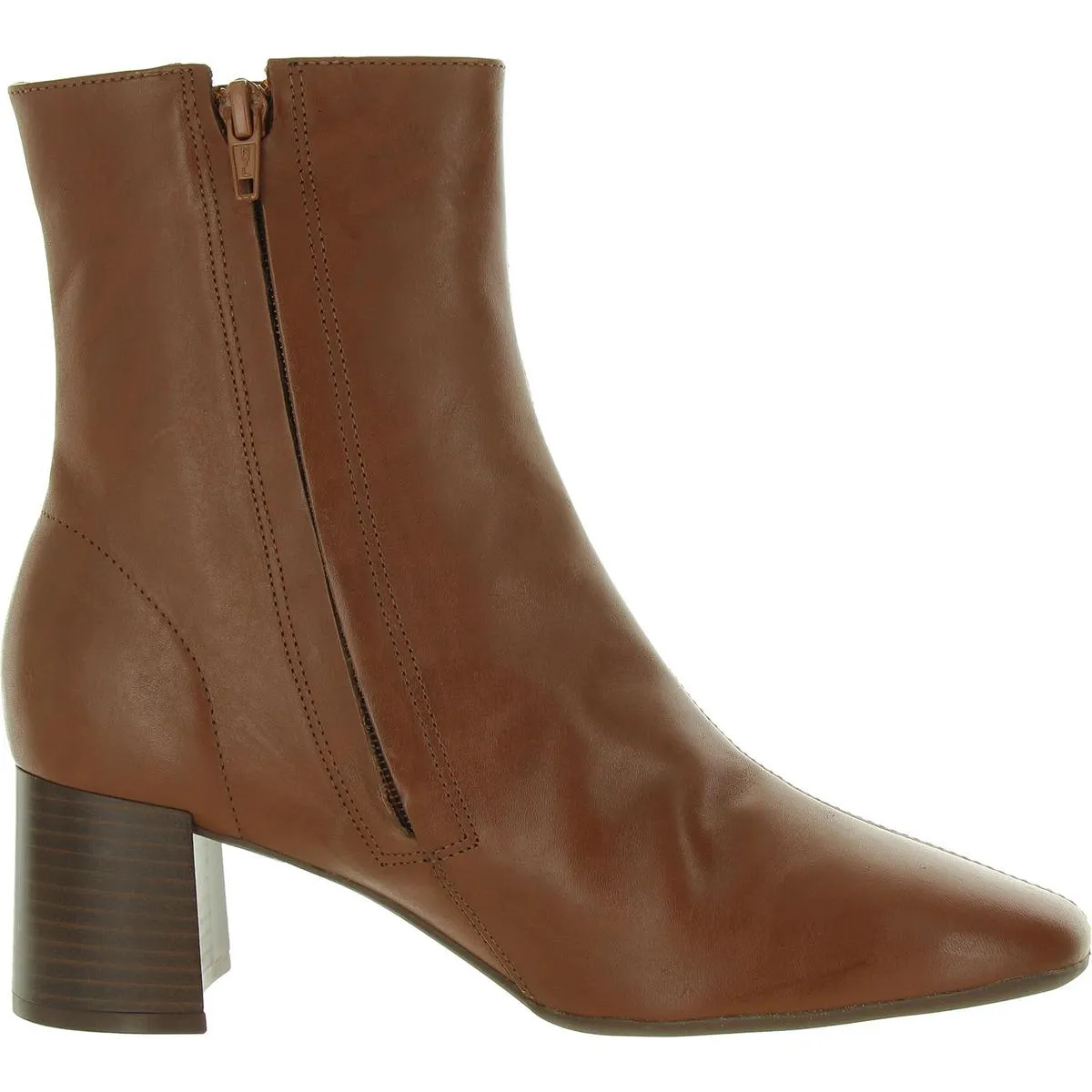 Womens Zip Up Round  Toe Ankle Boots