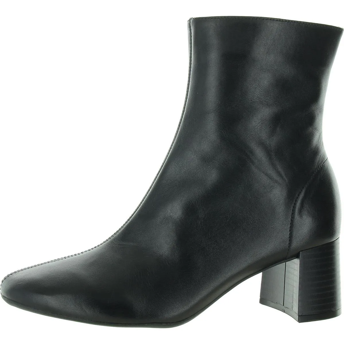 Womens Zip Up Round  Toe Ankle Boots