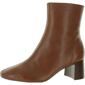 Womens Zip Up Round  Toe Ankle Boots