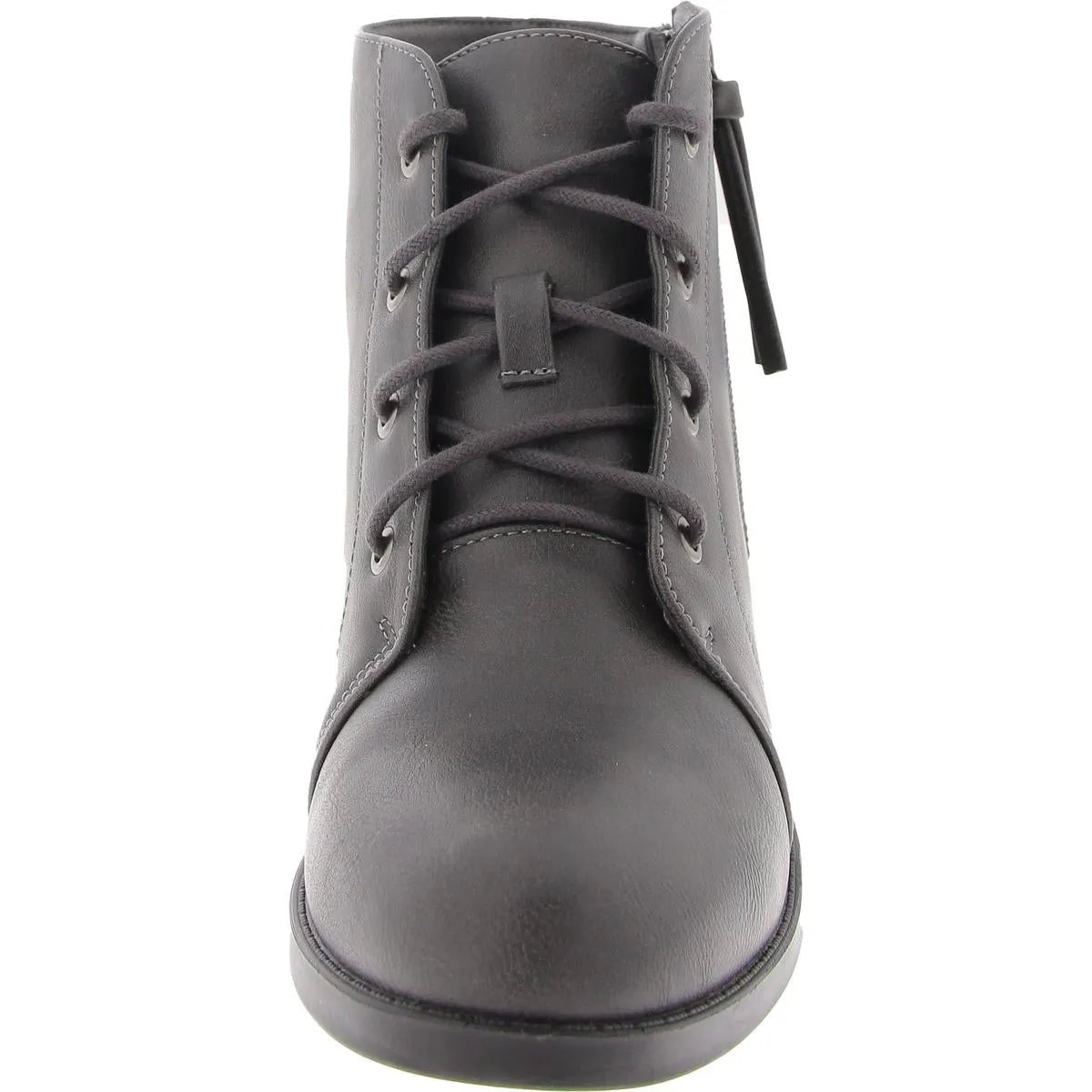 Womens Zip Up Round Toe Booties