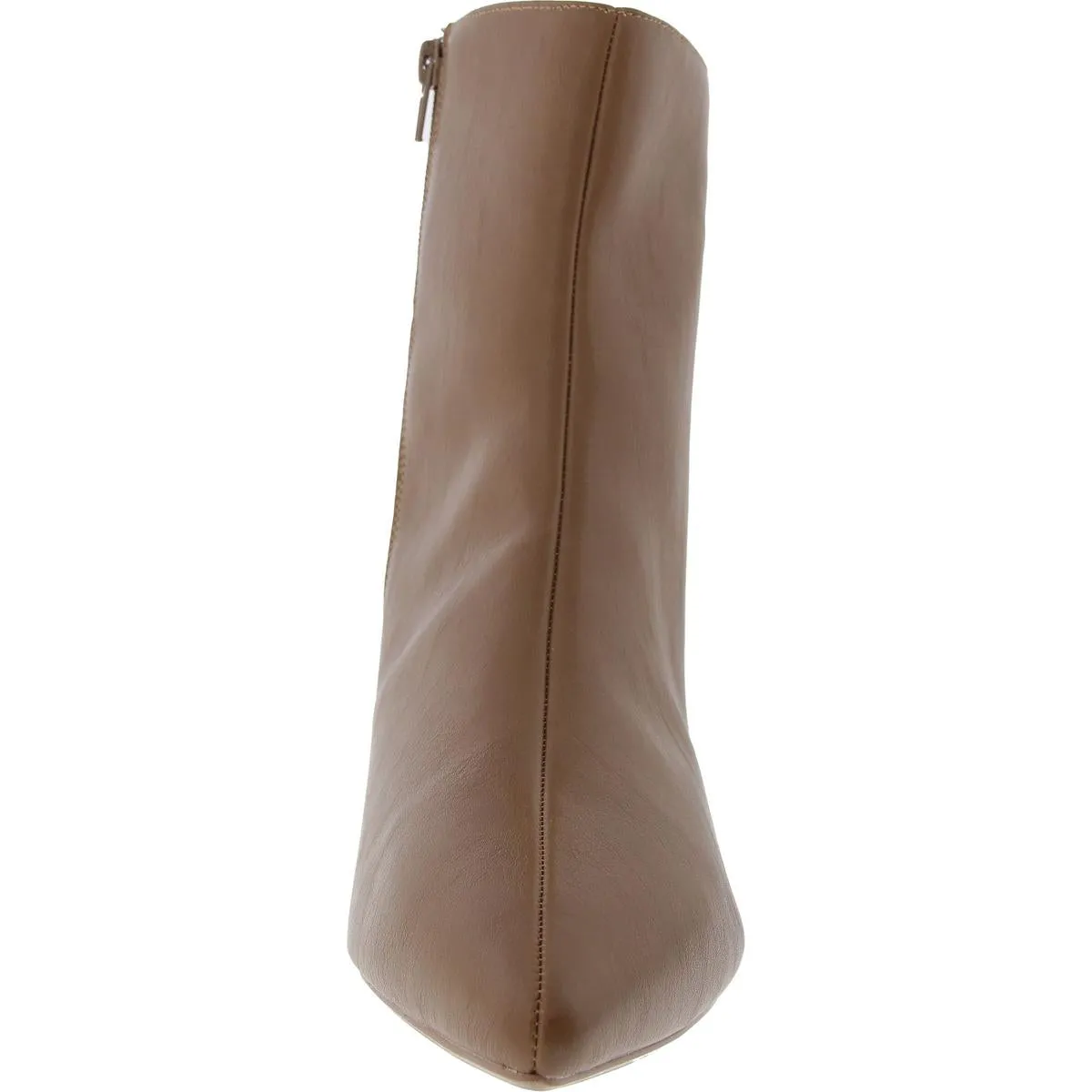 Womens Zipper Faux Leather Mid-Calf Boots