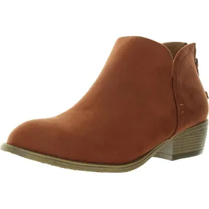 Womens Zipper Faux Leather Shooties