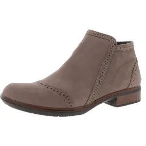 Womens Zipper Faux Suede Ankle Boots