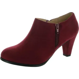 Womens Zipper Faux Suede Shooties