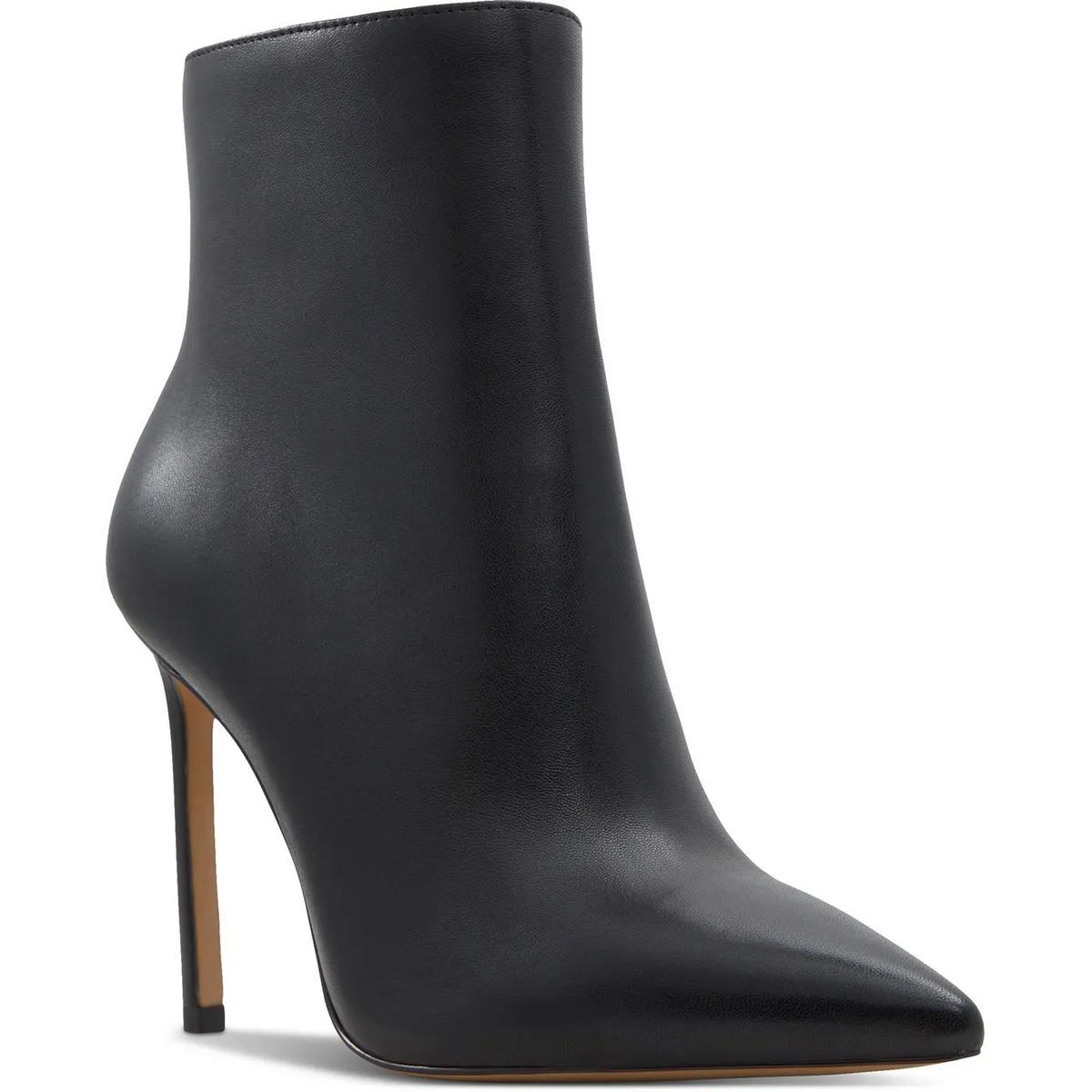 Womens Zipper Leather Ankle Boots