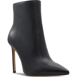Womens Zipper Leather Ankle Boots