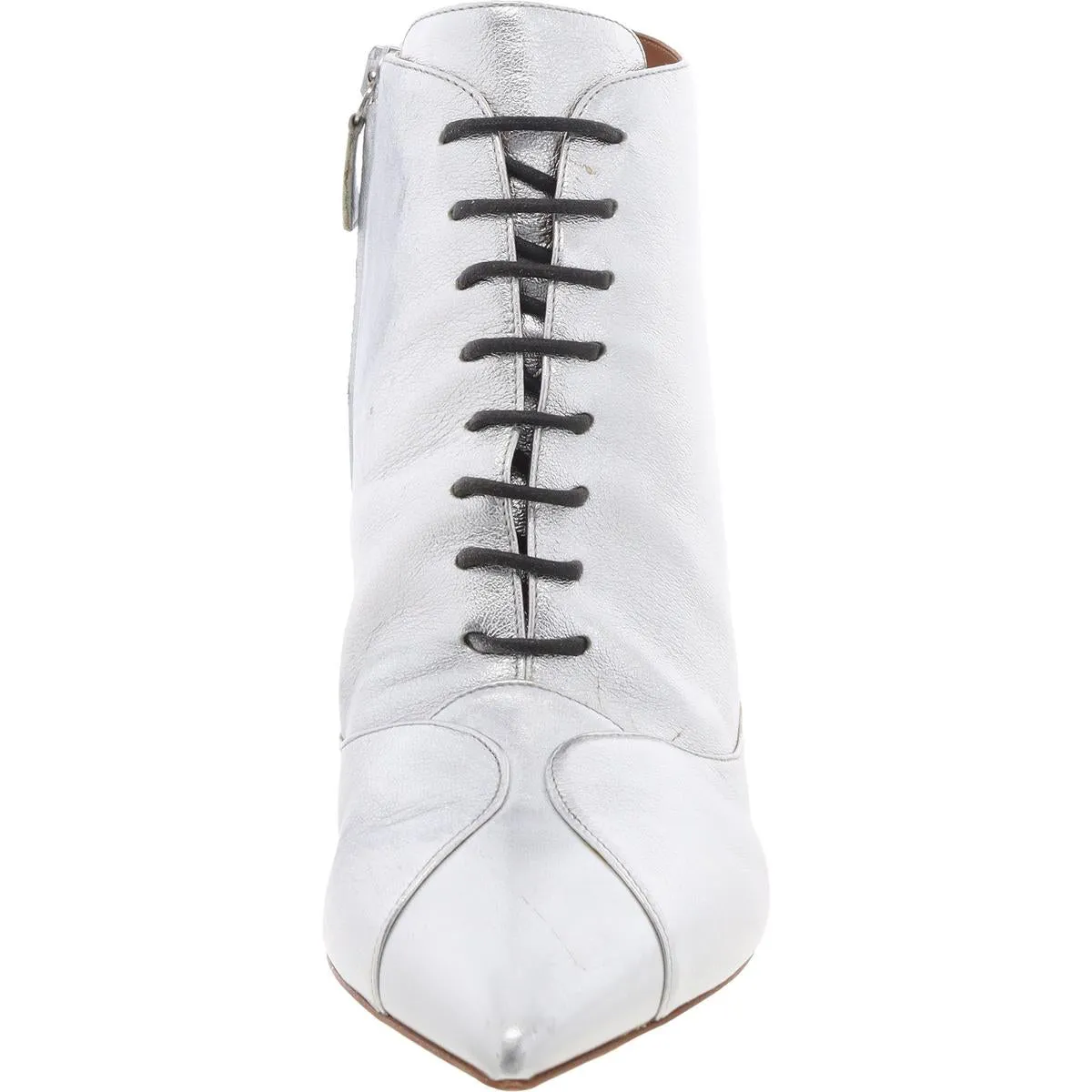 Womens Zipper Leather Ankle Boots