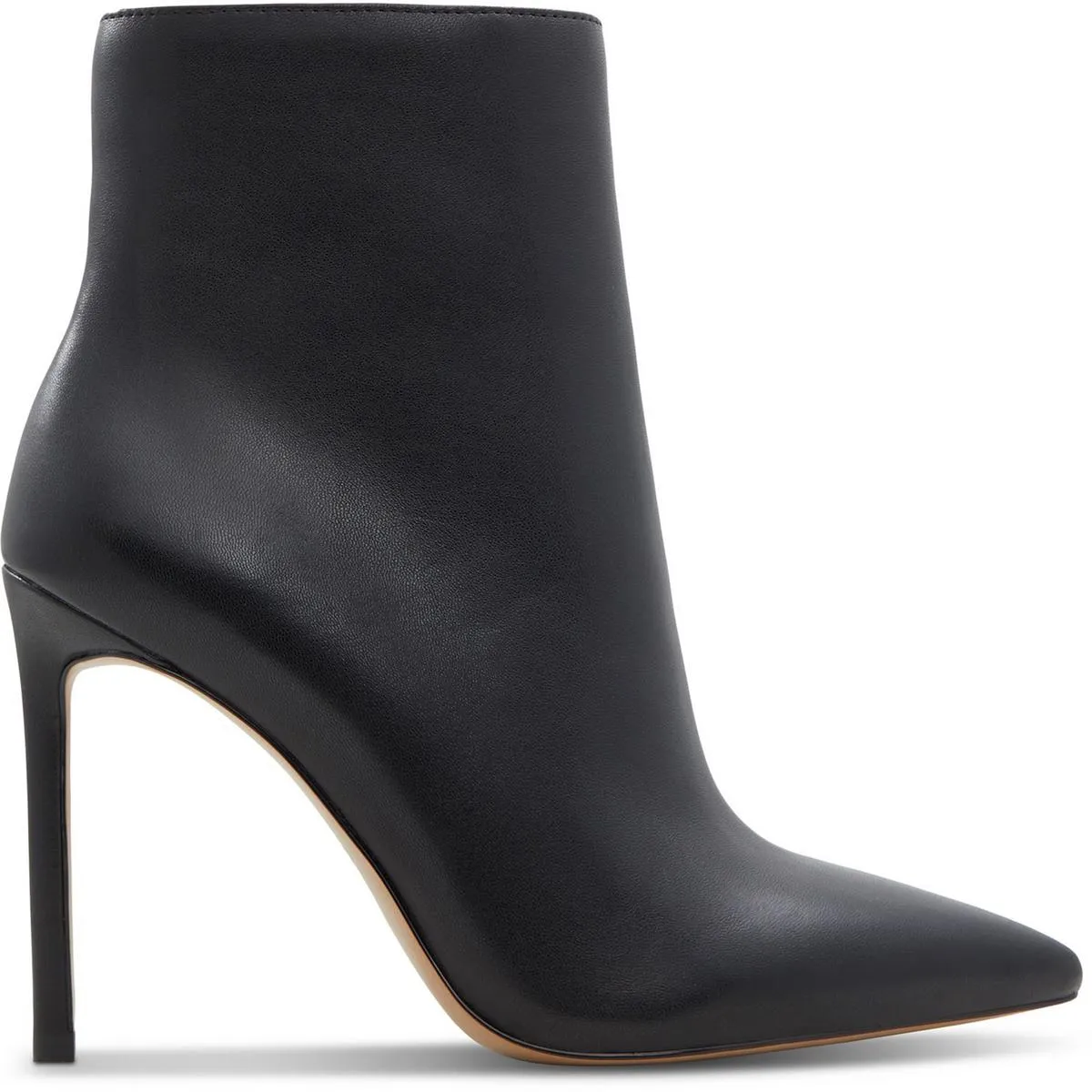 Womens Zipper Leather Ankle Boots