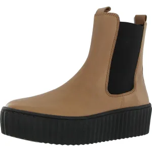 Womens Zipper Leather Booties