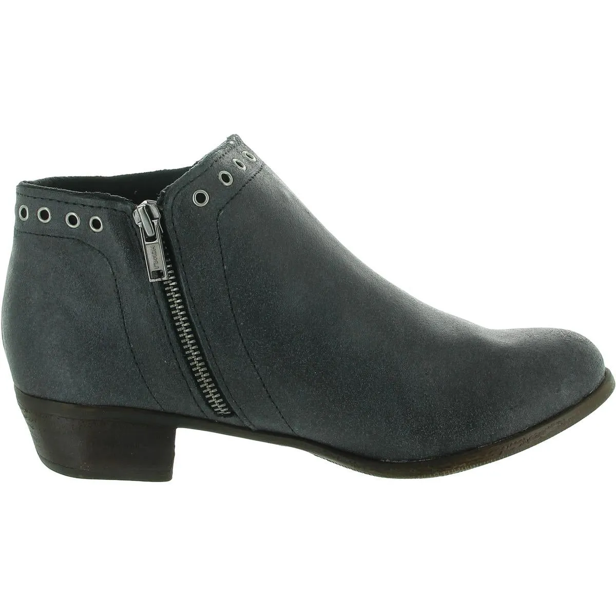 Womens Zipper Leather Booties