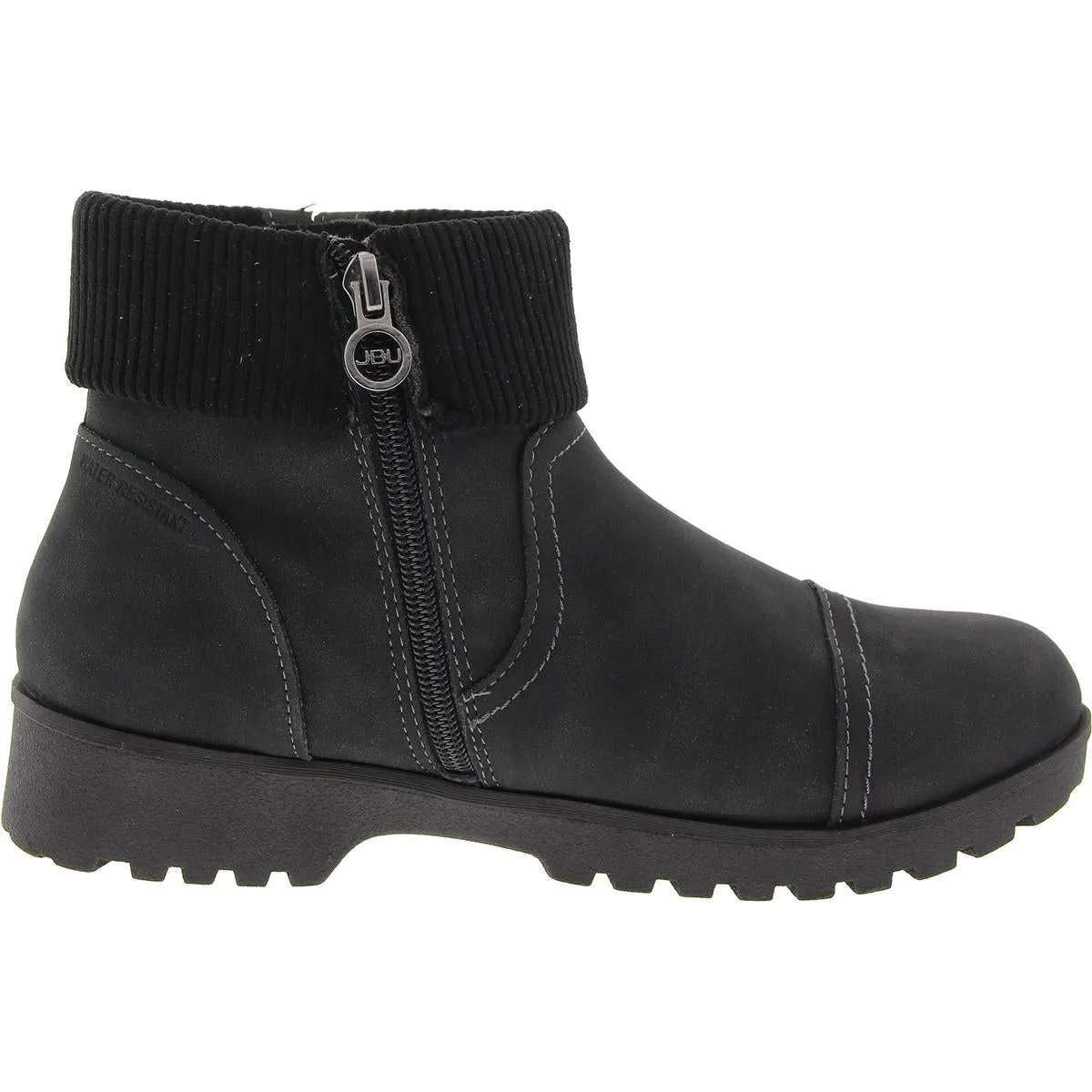 Womens Zipper Leather Booties