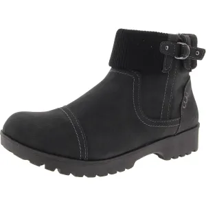 Womens Zipper Leather Booties