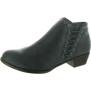 Womens Zipper Leather Booties