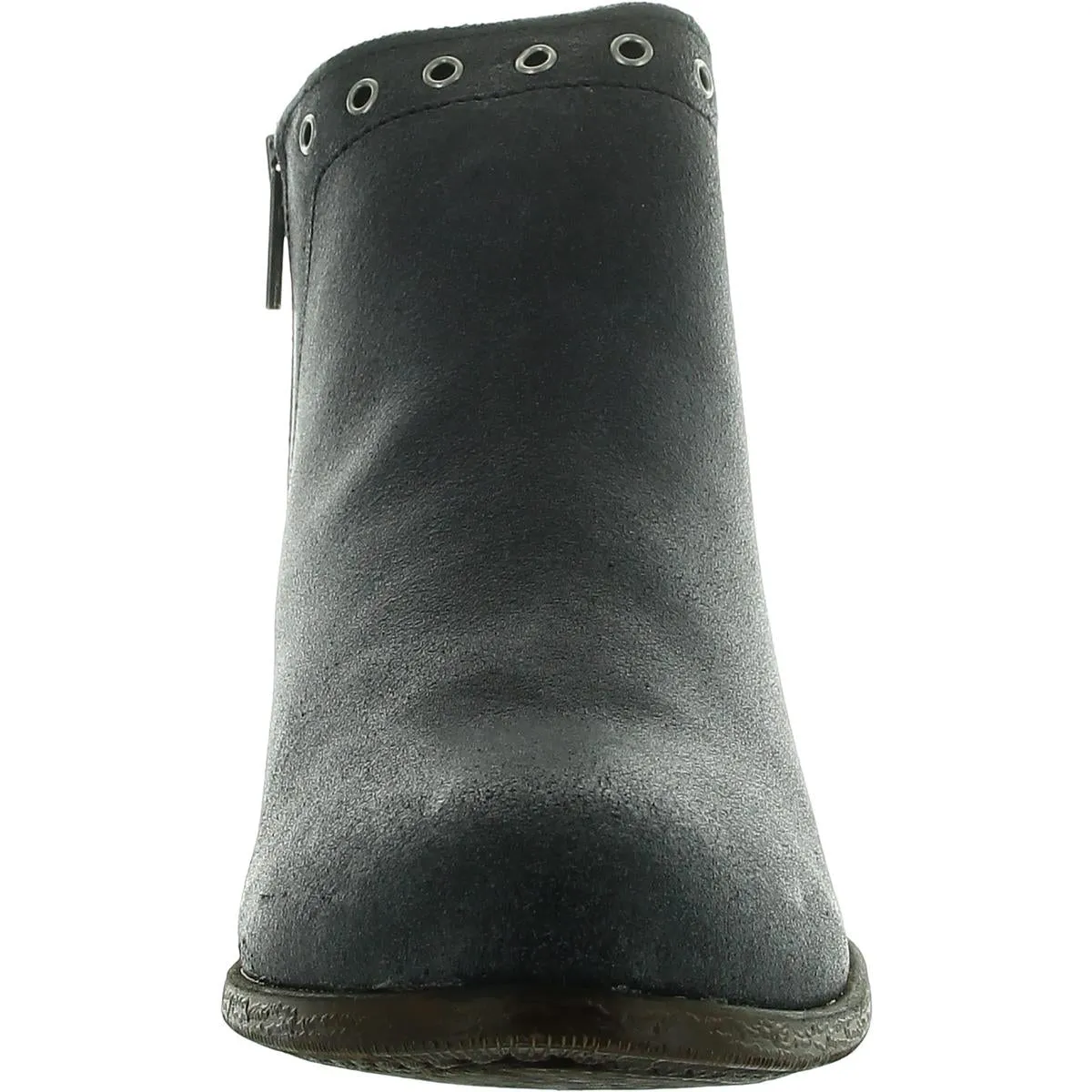Womens Zipper Leather Booties