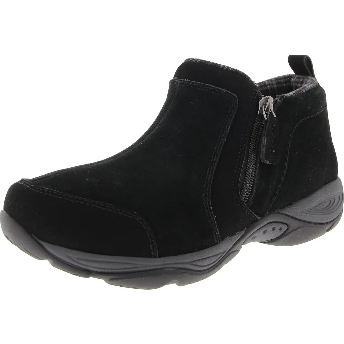 Womens Zipper Leather Booties