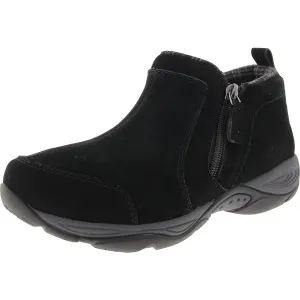 Womens Zipper Leather Booties