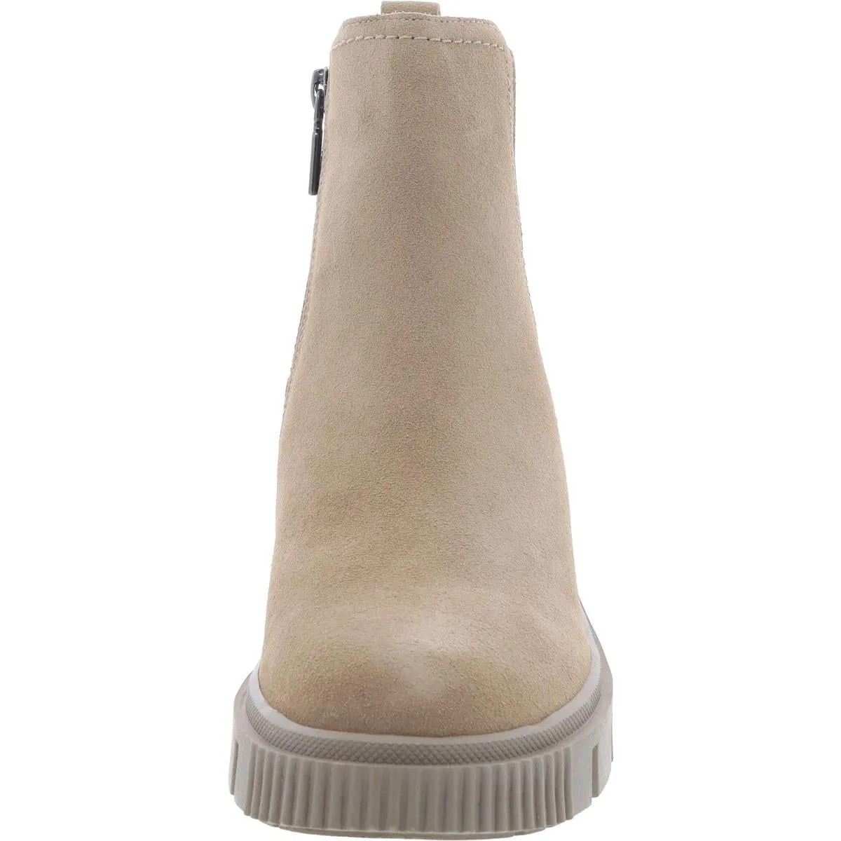 Womens Zipper Leather Chelsea Boots