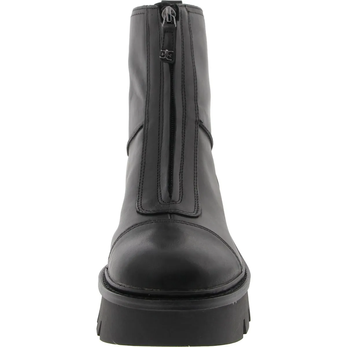 Womens Zipper Leather Combat & Lace-Up Boots