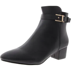 Womens Zipper Manmade Ankle Boots