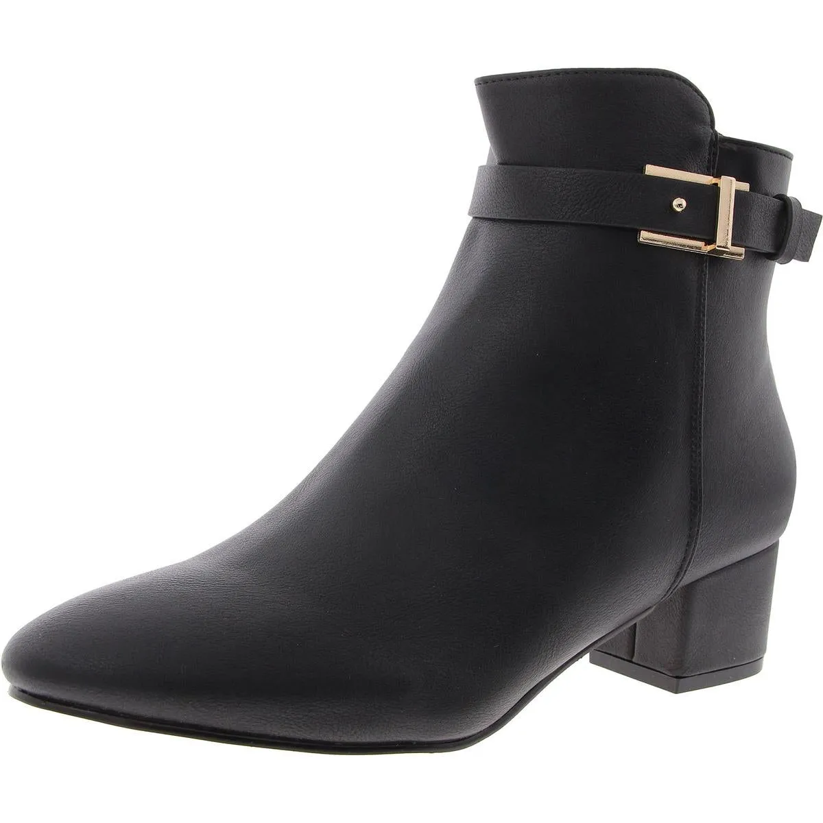 Womens Zipper Manmade Ankle Boots