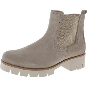 Womens Zipper Nubuck Chelsea Boots