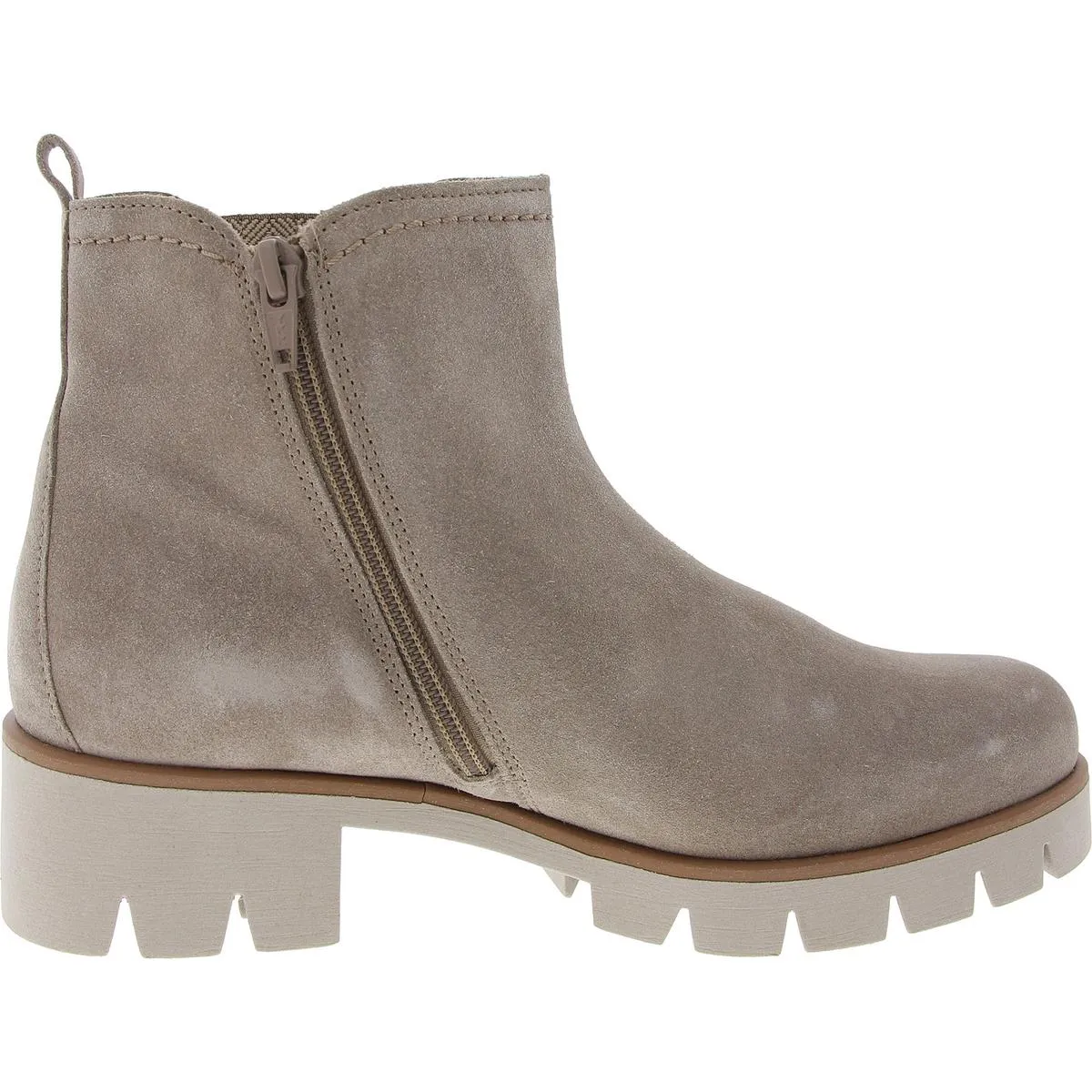 Womens Zipper Nubuck Chelsea Boots