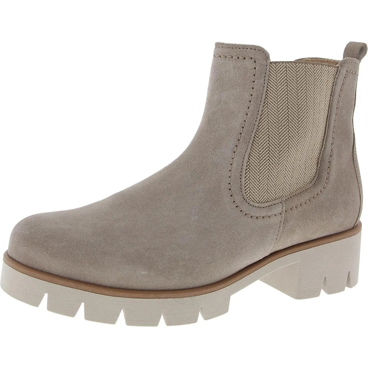 Womens Zipper Nubuck Chelsea Boots