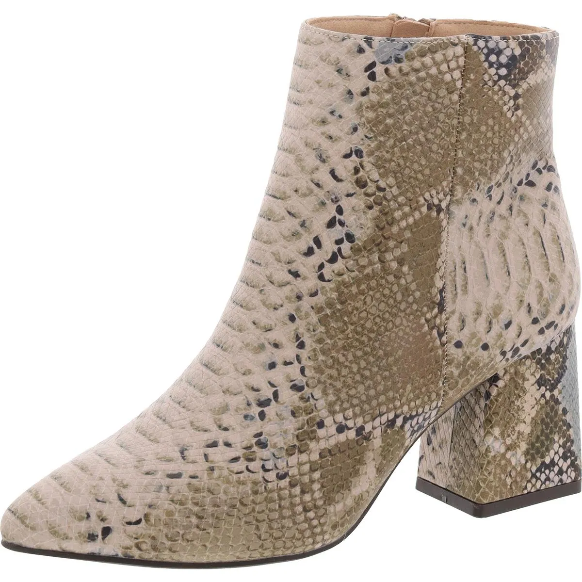 Womens Zipper Patent Leather Ankle Boots