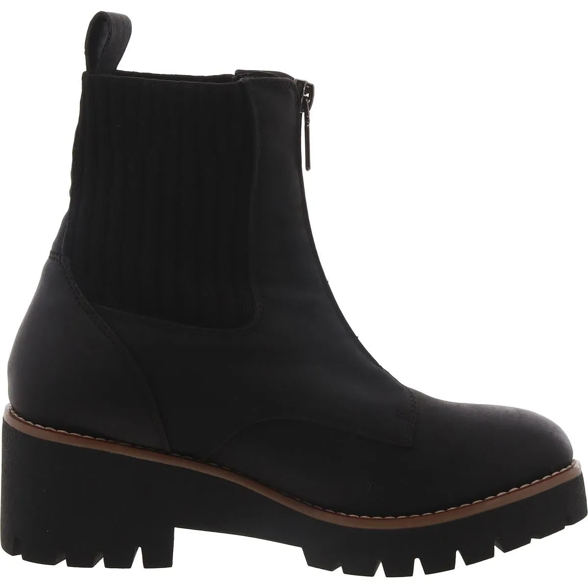 Womens Zipper Round Toe Ankle Boots
