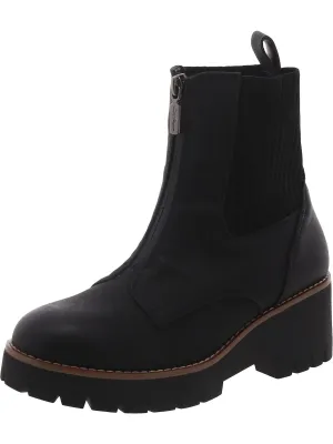 Womens Zipper Round Toe Ankle Boots