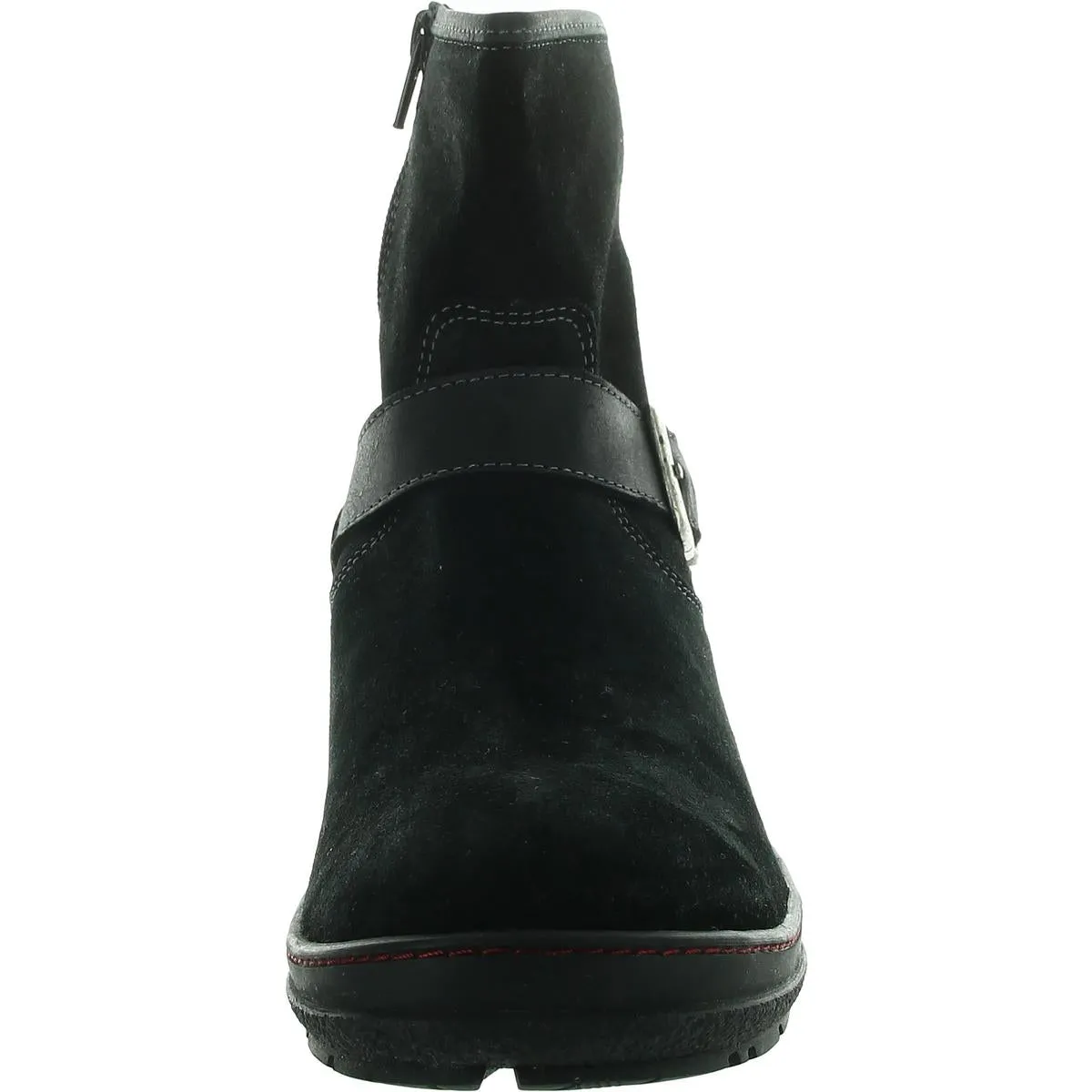 Womens Zipper Suede Ankle Boots