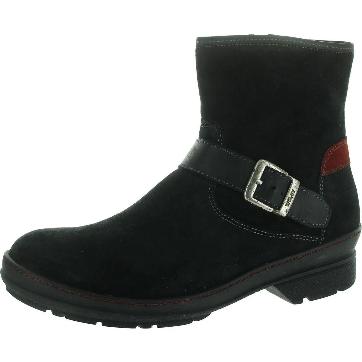 Womens Zipper Suede Ankle Boots