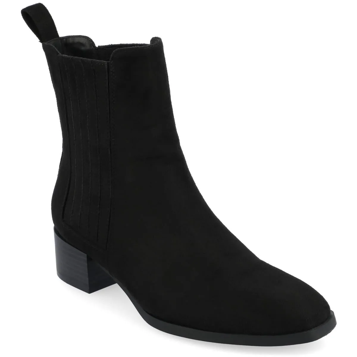 wrenley Womens Faux Suede Stretch Booties