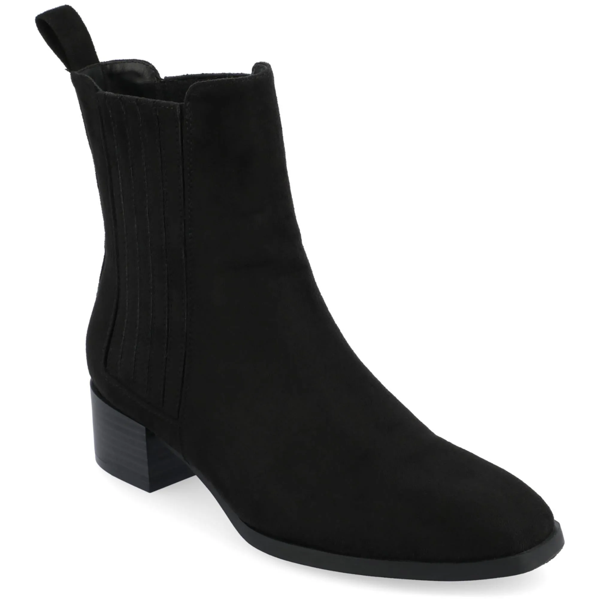 wrenley Womens Faux Suede Stretch Booties