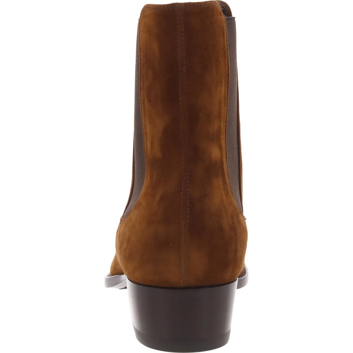 Wyatt Leather Chelsea Boots Mens Block Heel Suede Chelsea Boots