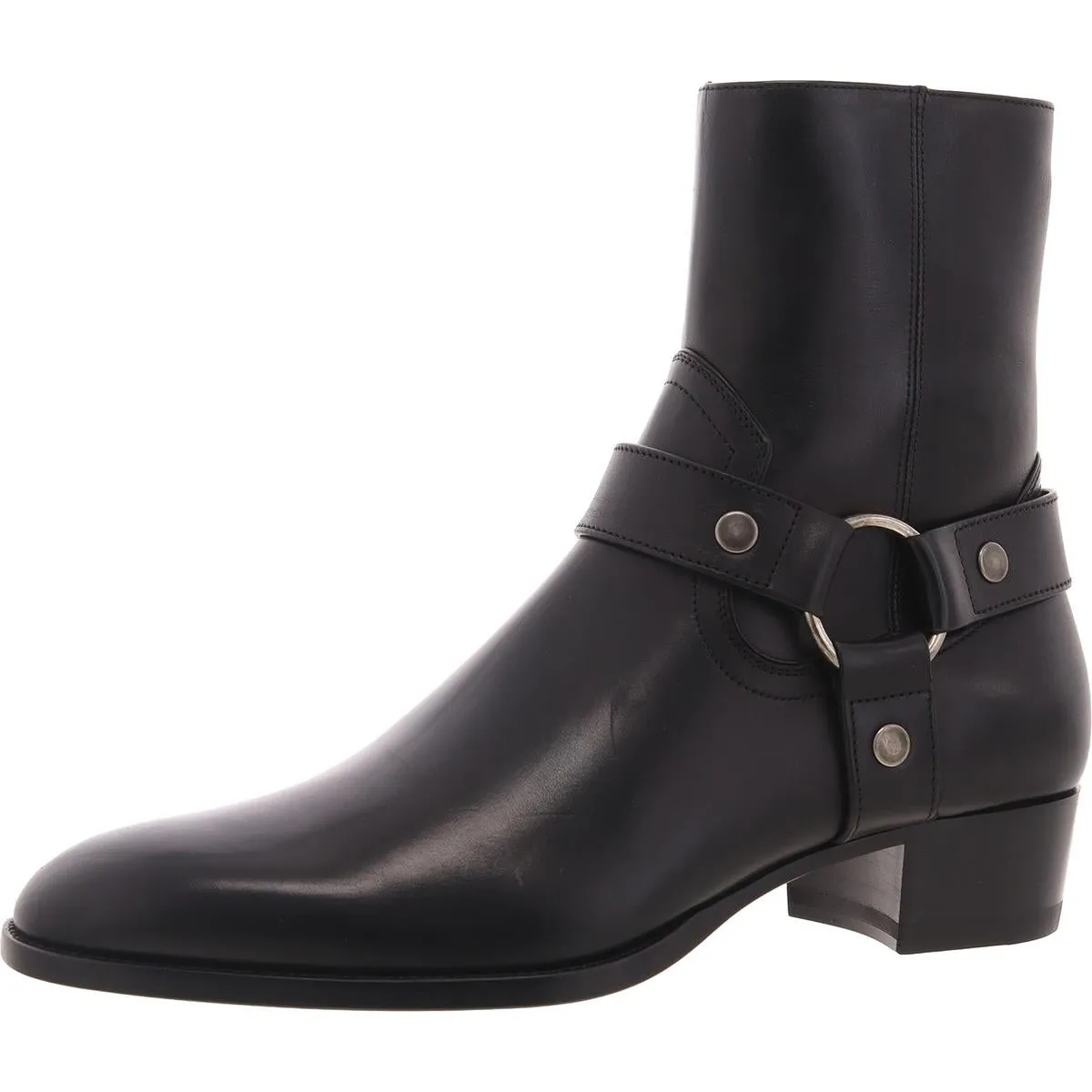 Wyatt Mens Harness Leather Combat & Lace-Up Boots