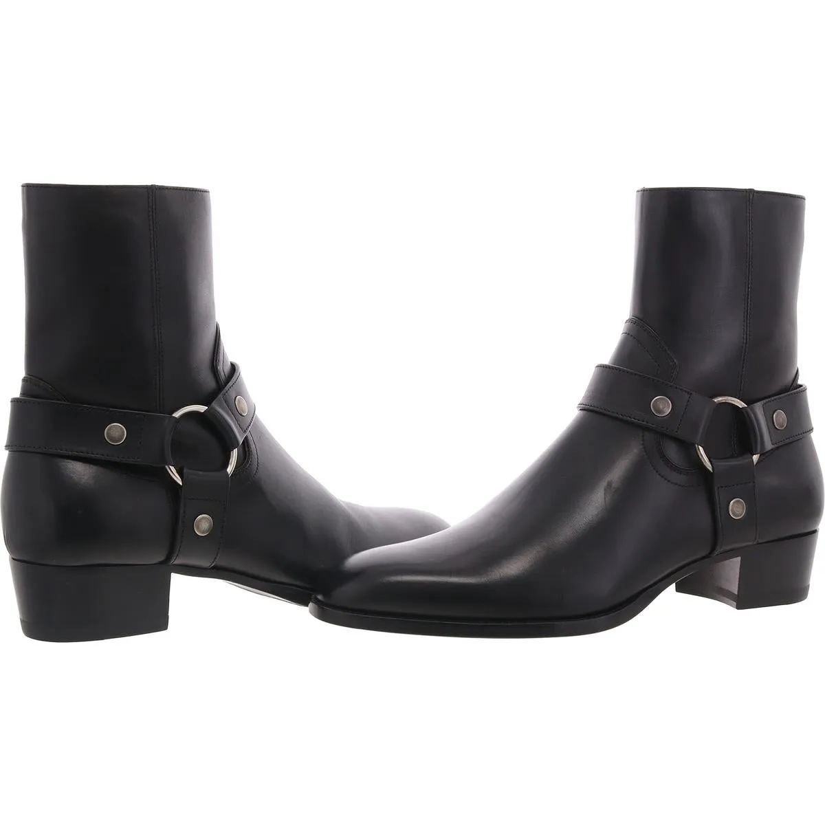 Wyatt Mens Harness Leather Combat & Lace-Up Boots