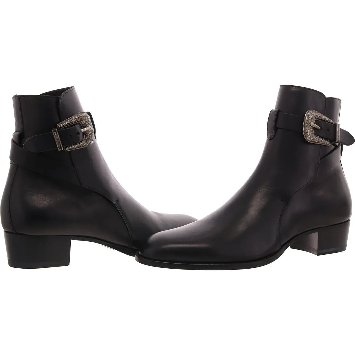 Wyatt Western Buckle Mens Buckle Leather Cowboy, Western Boots